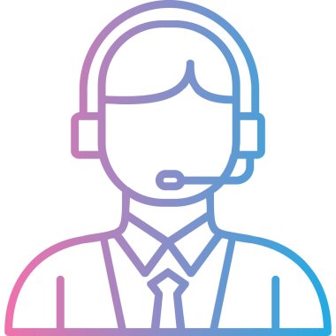 Müşteri çağrı simgesi, vektör illüstrasyonu