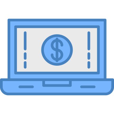 Dolar vektörü düz renk simgesi