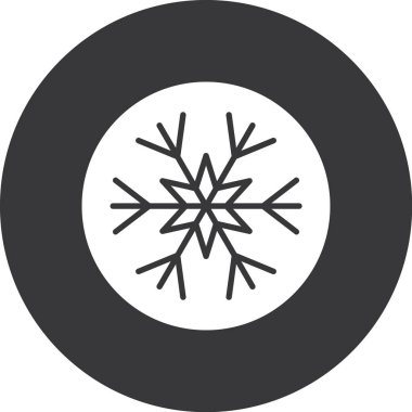 Kar Tanesi Web simgesi basit tasarım