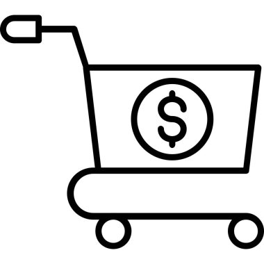 Dolar. Web simgesi basit illüstrasyon