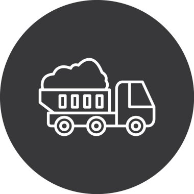 Kamyon simgesinin vektör illüstrasyonu