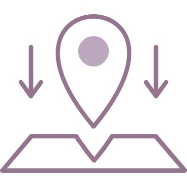 Harita işaretleyici. Basit resimleme