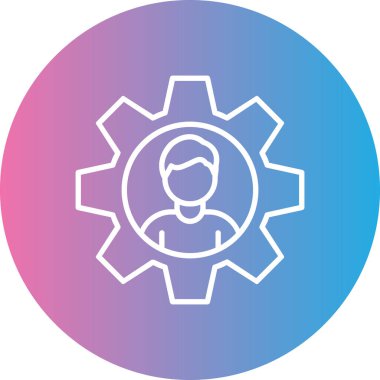 Bir insan simgesinin vektör illüstrasyonu