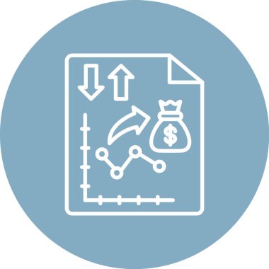 İş ve finans simgesinin vektör illüstrasyonu