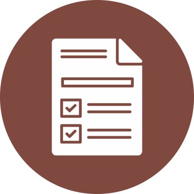 Kontrol listesi. Web simgesi basit tasarım