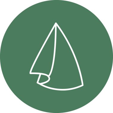 Bir tekne simgesinin vektör illüstrasyonu