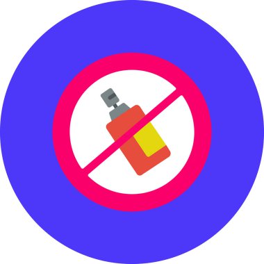 Sigara içmek yok. Web simgesi basit illüstrasyon