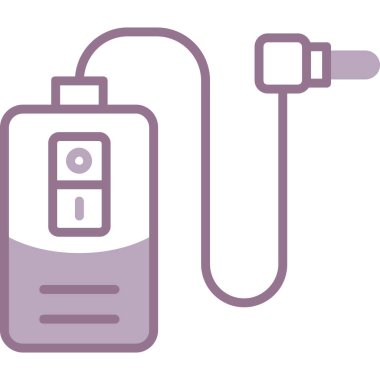 Pil şarj ikonu. Web için şarj edilmiş pil vektör simgelerinin basit çizimi