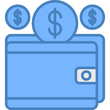 nakit dolar nakit nakit ikonu ana hatları tarzında