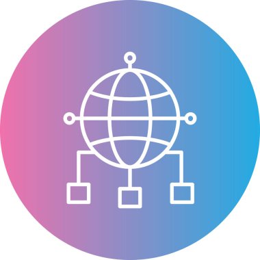 ağ vektörü simgesi modern basit tasarım