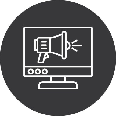 Megafon ikonu vektör illüstrasyonu