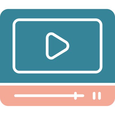 video. Web simgesi vektör illüstrasyonu