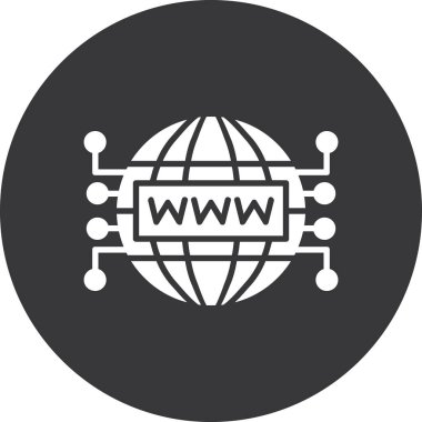 Bir dünya ağ simgesinin vektör illüstrasyonu