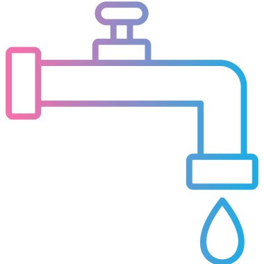 Tesisat işi. Web simgesi basit illüstrasyon