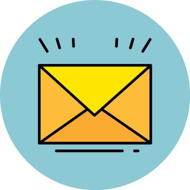 Zarf posta simgesi. vektör illüstrasyonu