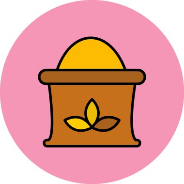 Bir çiçek simgesinin vektör illüstrasyonu