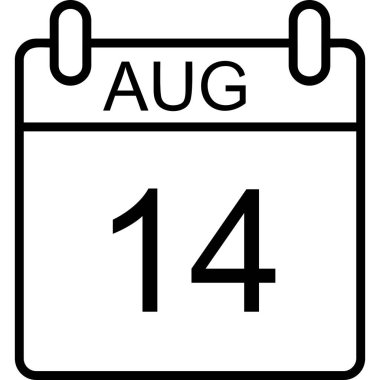 Takvim simgesinin vektör illüstrasyonu