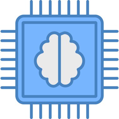 Beyin. Web simgesi basit illüstrasyon