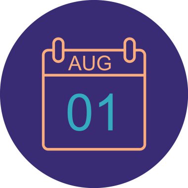 Takvim simgesinin vektör illüstrasyonu