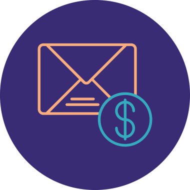 zarf simgesi vektör illüstrasyonu