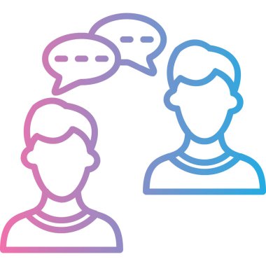 Konuşma baloncukları olan insanların vektör çizimi