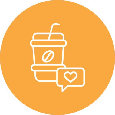 Kahve. Web simgesi basit tasarım