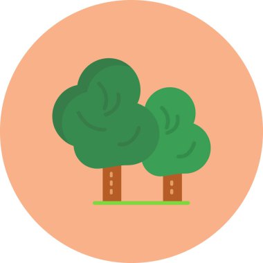 ağaç simgesi, vektör illüstrasyonu