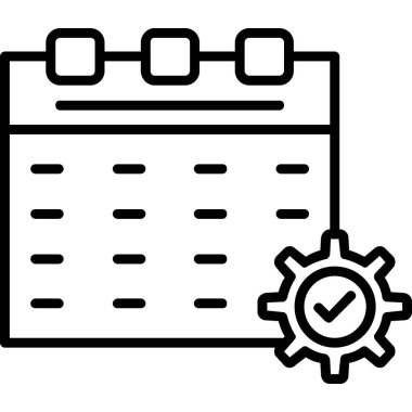 Takvim simgesi vektör illüstrasyonu