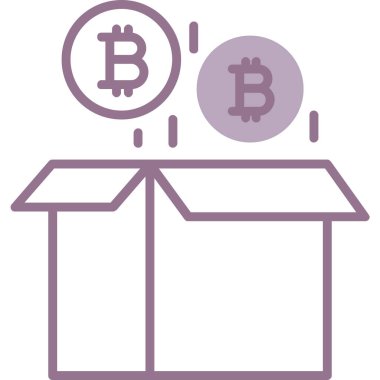 Bitcoin simgesi vektör illüstrasyonu