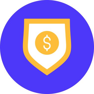 Bir dolar işareti simgesinin vektör illüstrasyonu