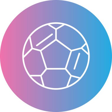 futbol topu simgesi, vektör illüstrasyonu