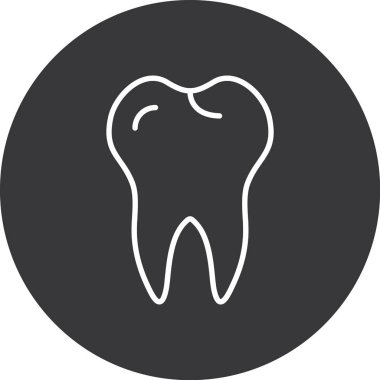 Diş simgesinin vektör illüstrasyonu