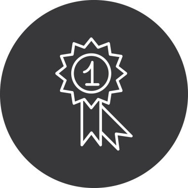 Moda stili izole edilmiş arka planda madalya simgesi