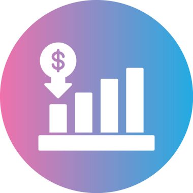 İş ve finans simgesinin vektör illüstrasyonu