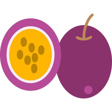 meyve vektörü düz renk simgesi