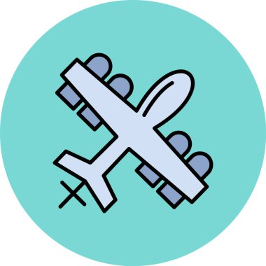 Uçak. Web simgesi basit illüstrasyon