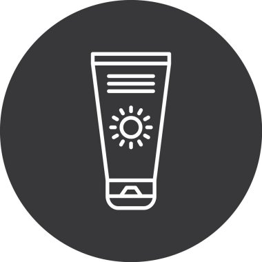 Güneş ve cam ikonunun vektör çizimi. Güneş ve halka şeklinde ağ sembolü.