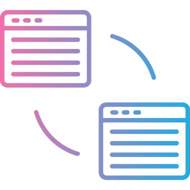 Web sayfası ikon vektör illüstrasyonu