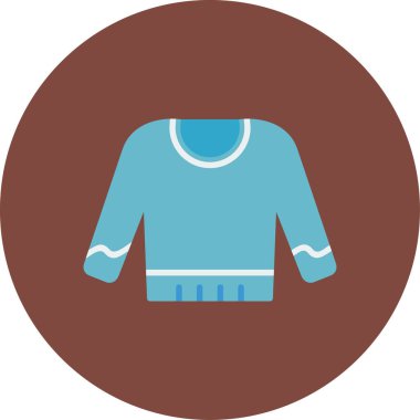 Mavi ve beyaz süveterin vektör çizimi