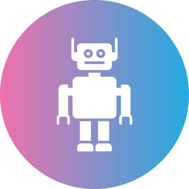 Robot simgesinin vektör illüstrasyonu