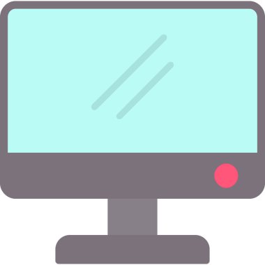 Lcd izleme simgesi düz biçimli