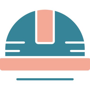 Miğfer. Web simgesi basit illüstrasyon