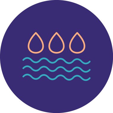 Su simgesinin vektör illüstrasyonu