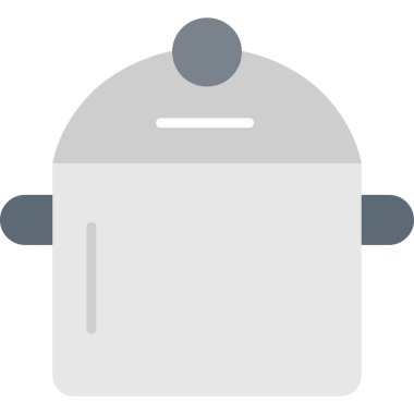 taslak biçiminde tencere düz simge pişirme