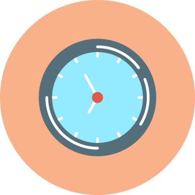 Saat vektör simgesi. düz tasarım biçimi.