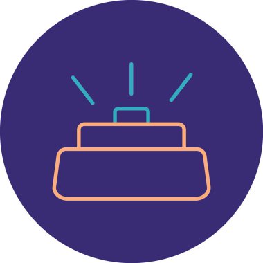 Bir pasta simgesinin vektör illüstrasyonu