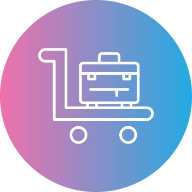 Bagaj simgesinin vektör illüstrasyonu