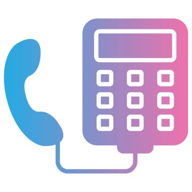 Telefonunuz var. Web simgesi basit illüstrasyon