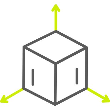 küp simgesi, vektör illüstrasyonu