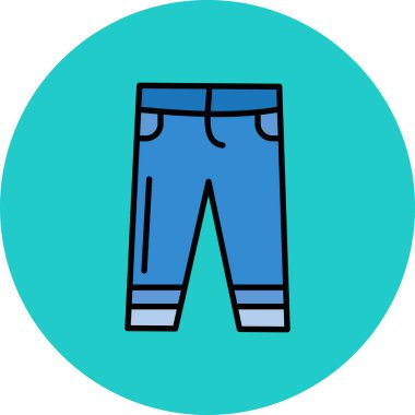 Mavi pantolonlu bir adamın vektör çizimi